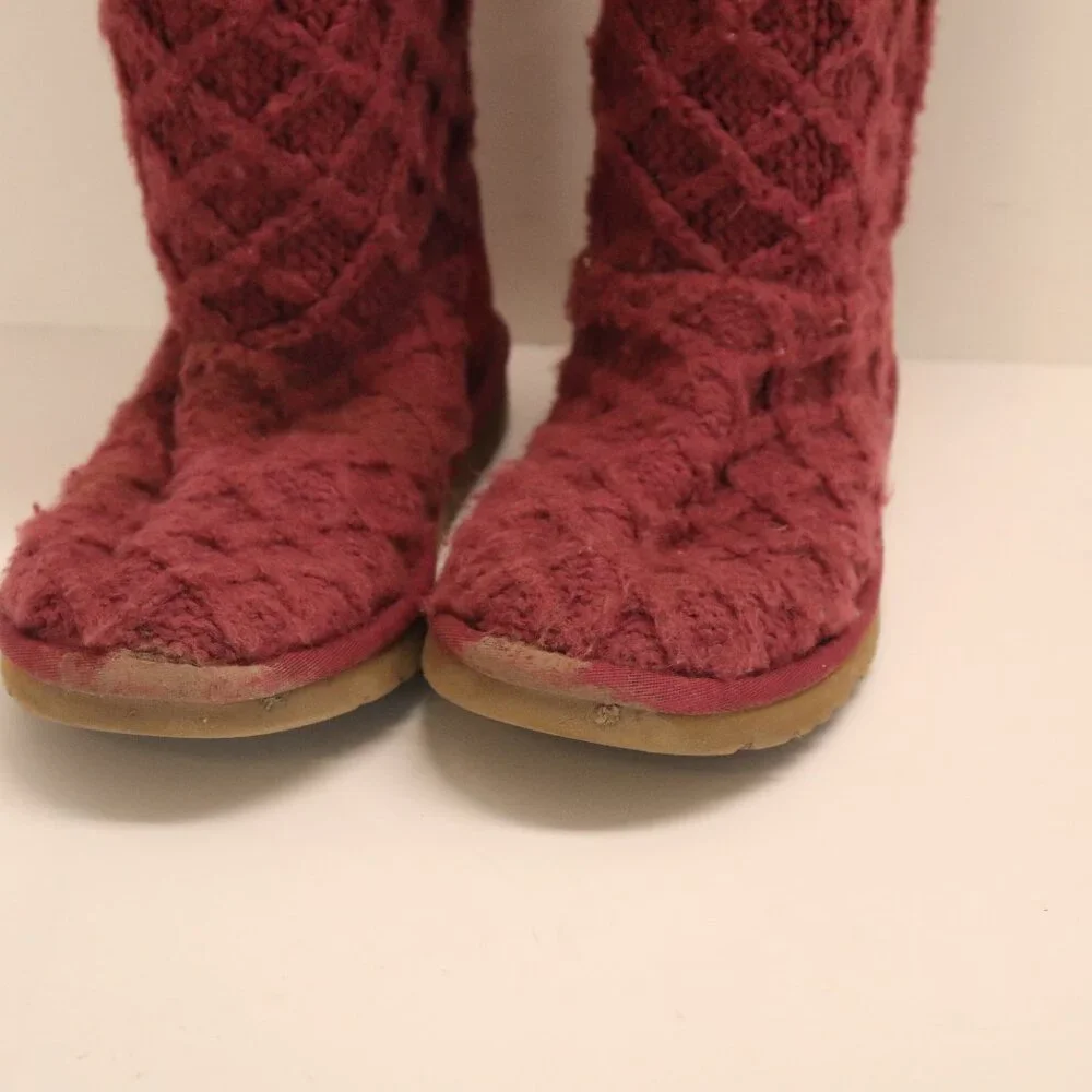 UGG Women's Sock‎ Boot Maroon Size 7 Made in Australia Upper Material Cotton